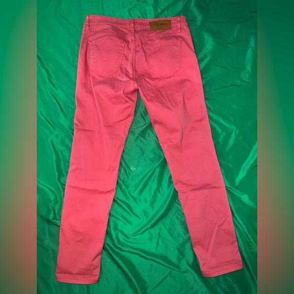 Escada Sport Vibrant Red Skinny Cropped Jeggings size 36 - Picture 2 of 12